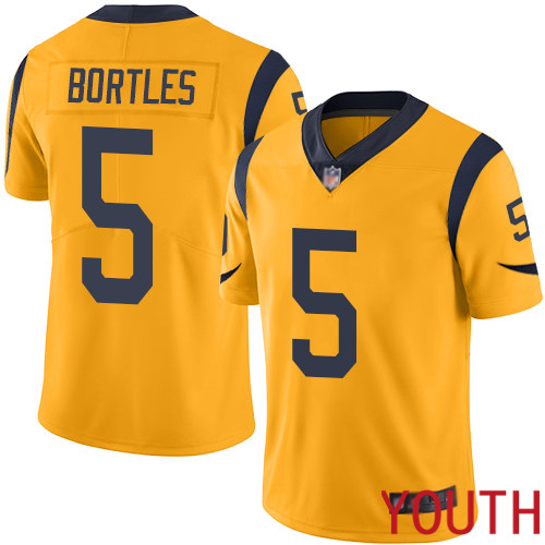 Los Angeles Rams Limited Gold Youth Blake Bortles Jersey NFL Football 5 Rush Vapor Untouchable